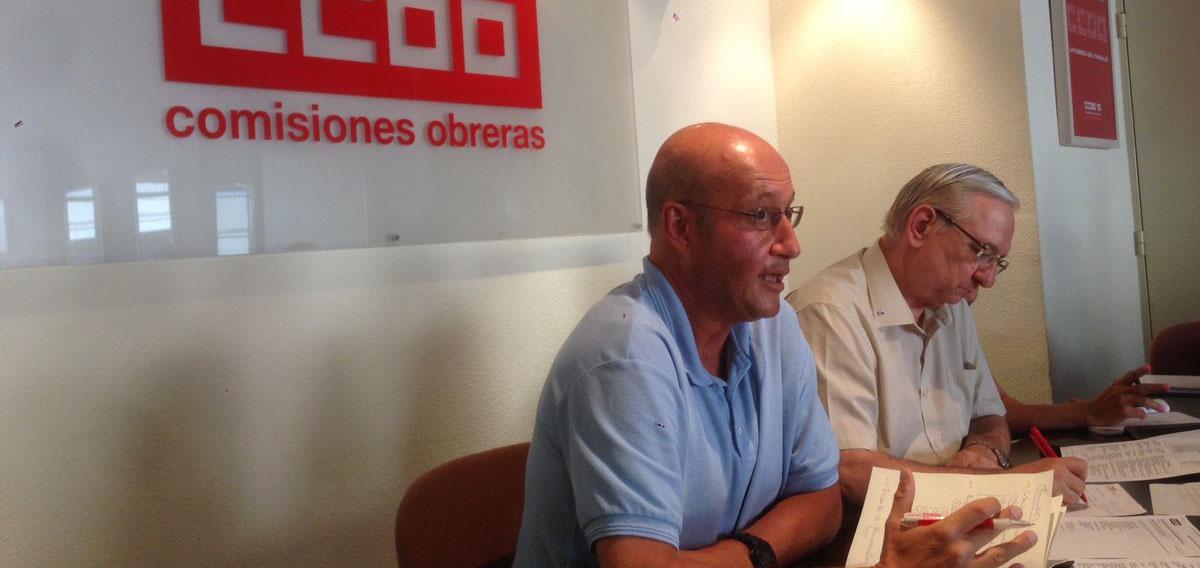 Fernando Rocha y Máximo Blanco, de la Fundación 1º de Mayo y de CCOO de Industria