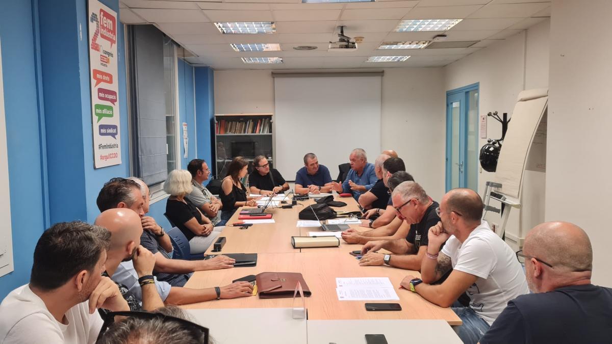 El secretario general de CCOO d'Indústria de Catalunya en una de sus intervenciones