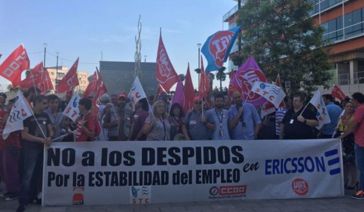 Movilización contra los despidos en Ericsson