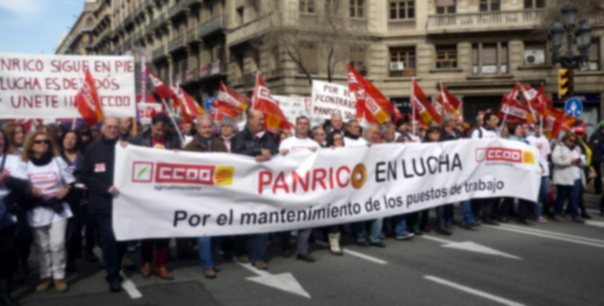 Foto de archivo. Movilización de los trabajadores y trabajadoras de Panrico contra el ERE