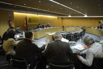 Primera reunión del grupo de trabajo del acero. Foto de archivo