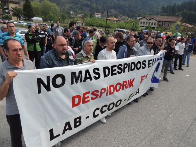 Movilización por el mantenimiento del empleo en Talleres Negarra, S.A.