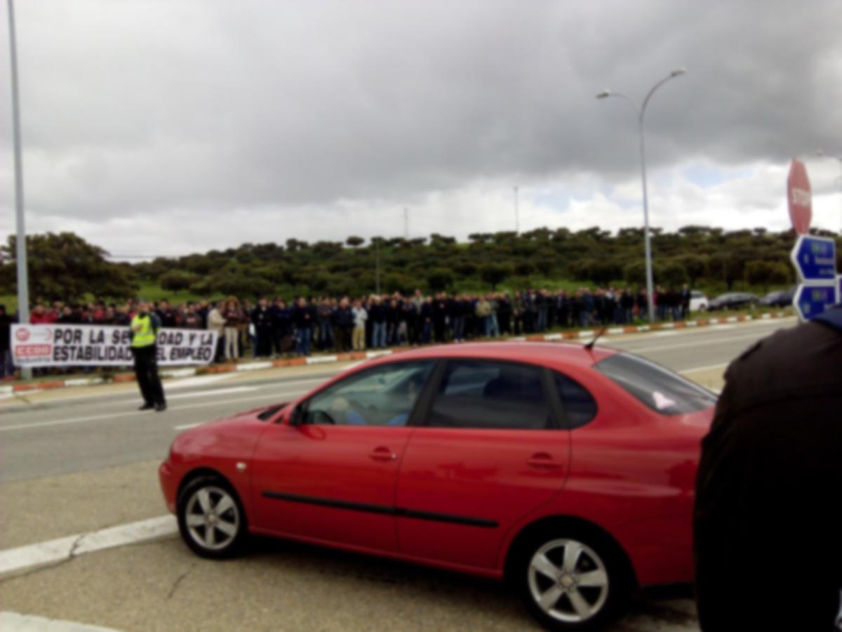 Reciente movilización de los trabajadores de la central nuclear de Almaraz