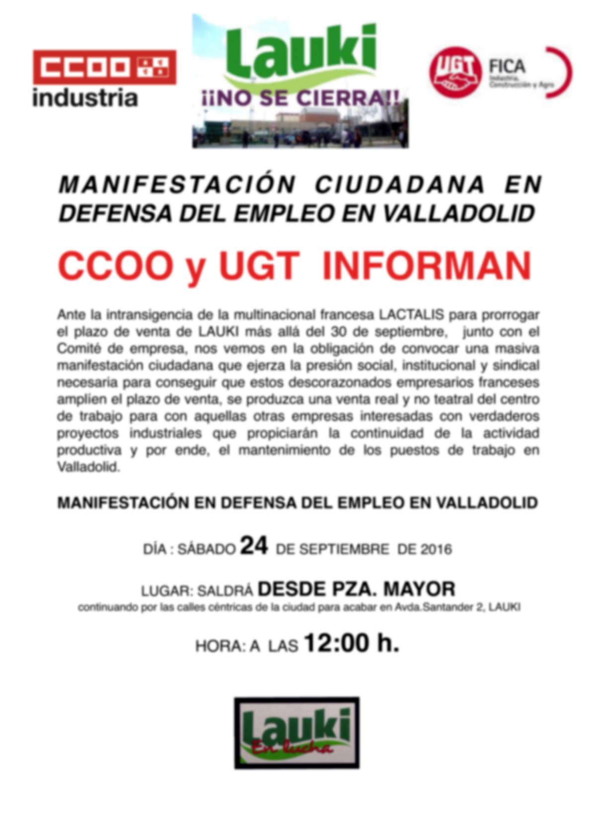 Manifestación Lauki 24 de septiembre