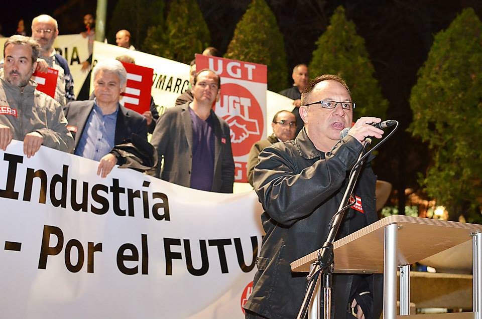 Agustín Martín durante su intervención en Puertollano
