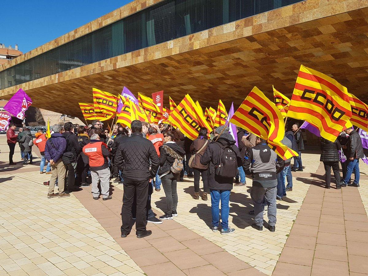 Una de las últimas movilizaciones de CCOO contra la precariedad en el sector cárnico