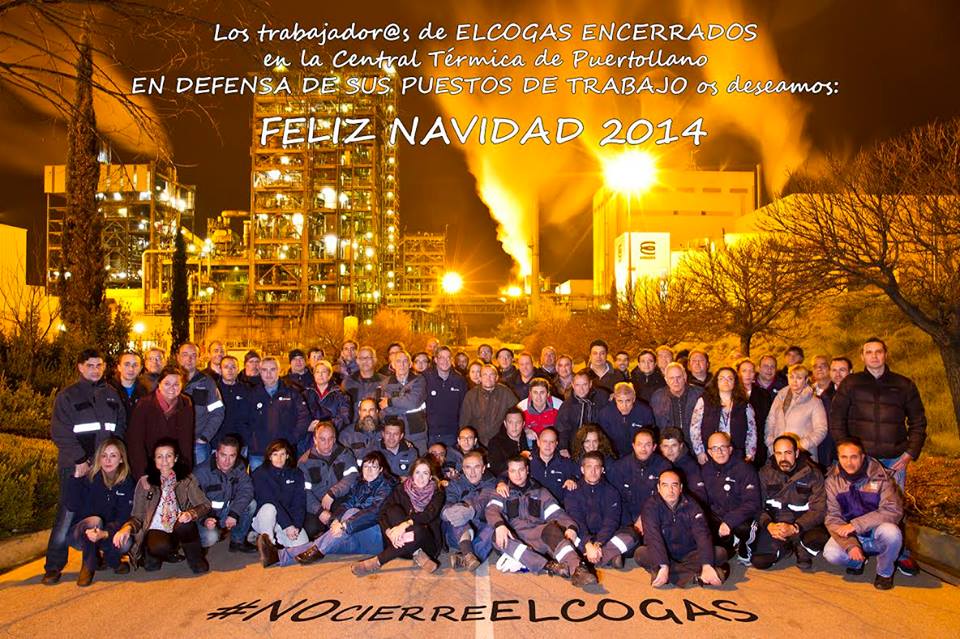 Así han felicitado las fiestas los trabajadores y trabajadoras de Elcogas Puertollano