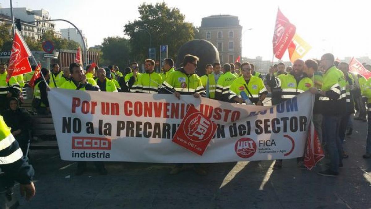 Imagen de la concentración que tuvo ligar el viernes 27 de octubre en Madrid