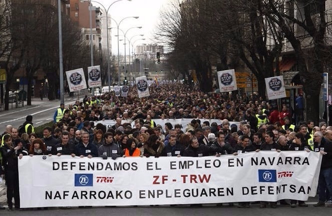Pancarta Principal en la Manifestación.