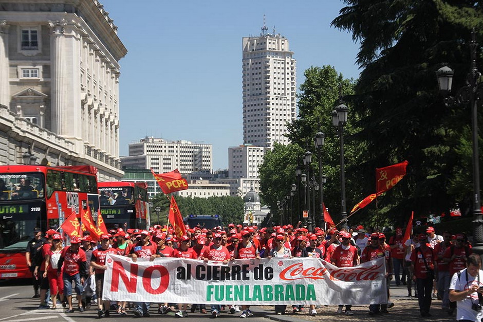 Manifestación trabajadores de Airbús y Coca Cola