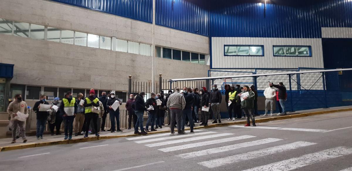 Piquete en la puerta de empresa en Galicia