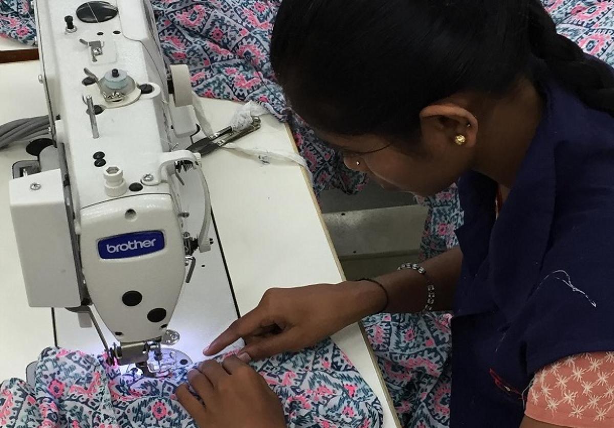 Trabajadora de la cadena de suministro de Inditex en India