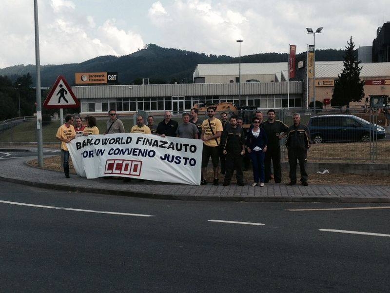 Movilización realizada en uno de los 24 centros de trabajo