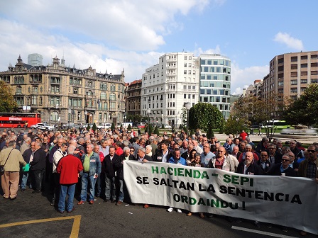 Concentración prejubilados y prejubiladas de Izar, Altos Hornos de Vizcaya y Babcock