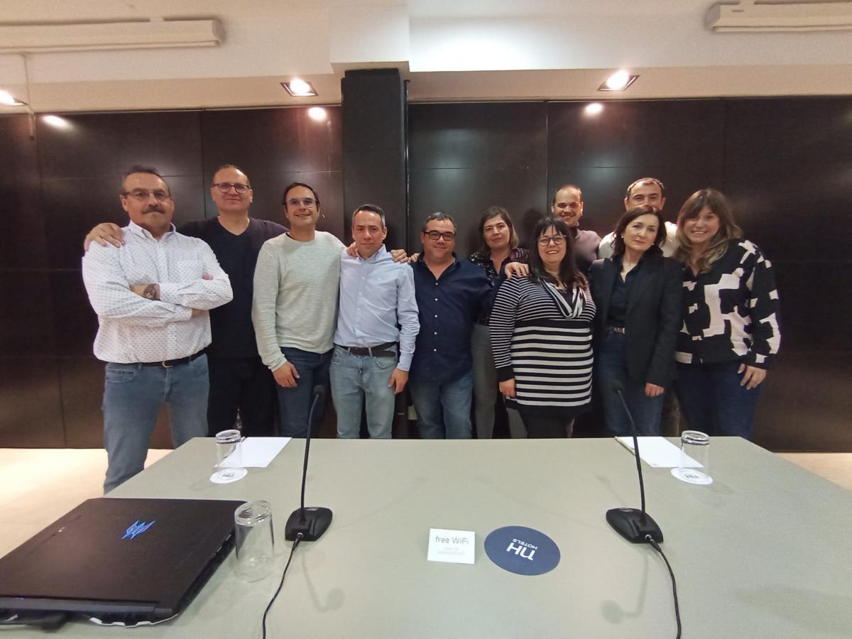 Representantes de CCOO en la mesa de negociación