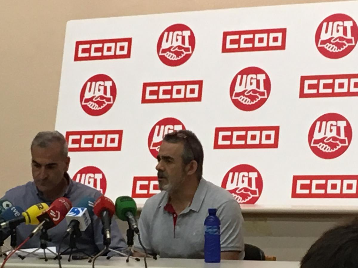 Rueda de prensa CCOO y UGT en VW